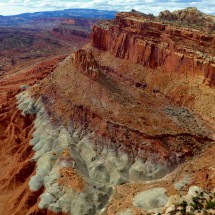Colorful Capitol Reef National Park with Navajo Knobs on the top right